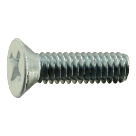 Midwest Fastener #8-32 x 5/8 in Phillips Flat Machine Screw, Zinc Plated Steel, 25 PK 37506